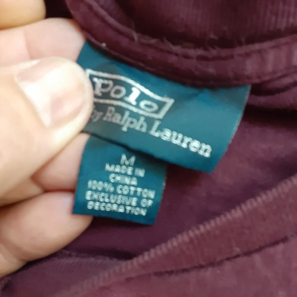 Polo Lot Of 5 Ralph Lauren Mens Shirt Medium Grey White Striped Burgundy- TShirt